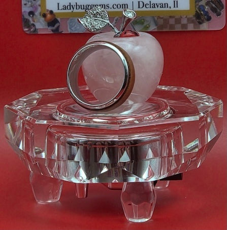 1019 Ring Stabilized Cherry, Size 10 shown