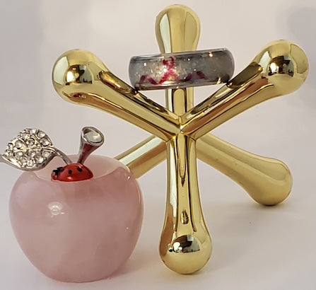 1082 White Epoxy Resin with Pink Ribbon, Size 9